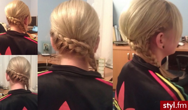Blond Upięcie Proste z grzywką Na co dzień Średnie Fryzury