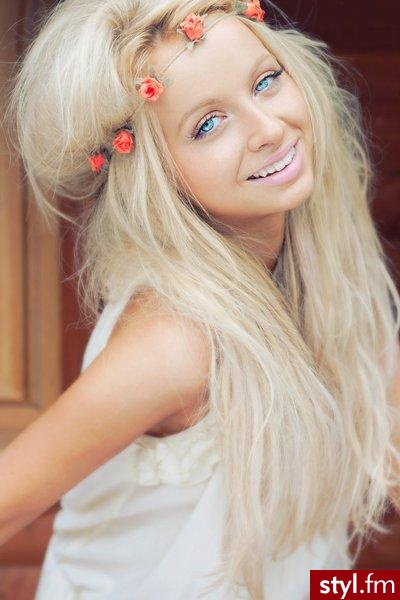 Blond Rozpuszczone Proste Na co dzień Długie Fryzury