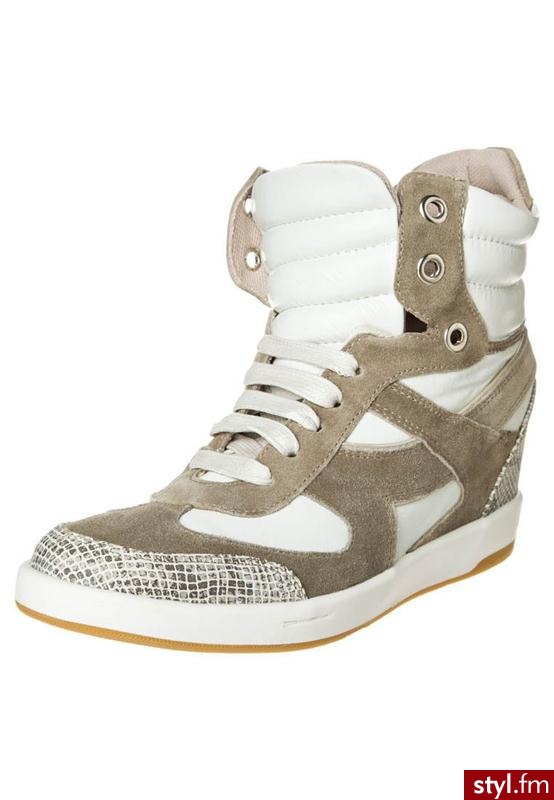 Bronx Botki na koturnie brązowy 43730-S - Botki Buty Moda