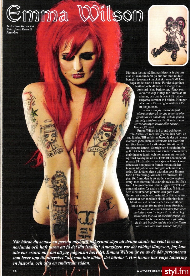 piekny tatuaze emmy. Emma Wilson :** moja nowa slicznotka :D niestety artykuly z tej gazety nie sa po polsku ;/ - Tatuaże