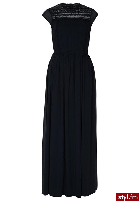 mint&berry Długa sukienka niebieski MB-0413-0792 - Pozostałe Sukienki Moda