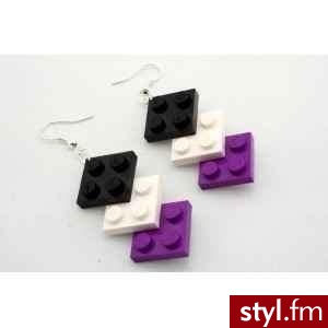 Kolczyki - klocki lego . ; - DD - Pozostałe Dodatki Moda