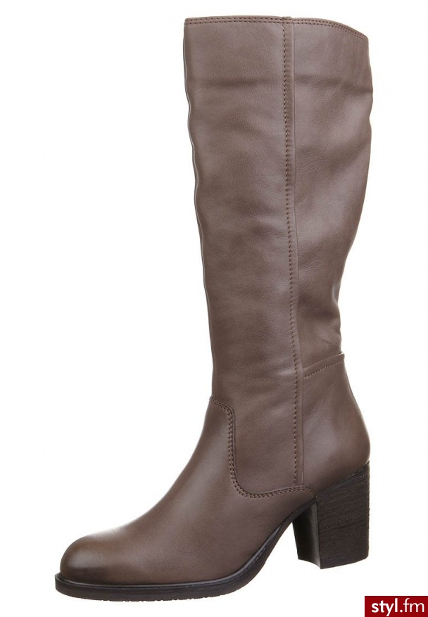 Pier One Kozaki  szary - Kozaki Buty Moda