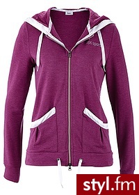 Bonprix Bluza rozpinana z kapturem 906802_22762 - Bluzy Ciuchy Moda