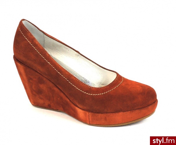 Anabelle Czółenka na koturnie 4120031D - Czółenka Buty Moda