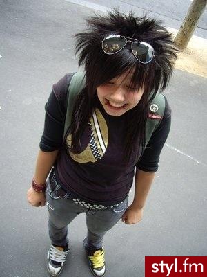 EMO Alternatywne Średnie Fryzury