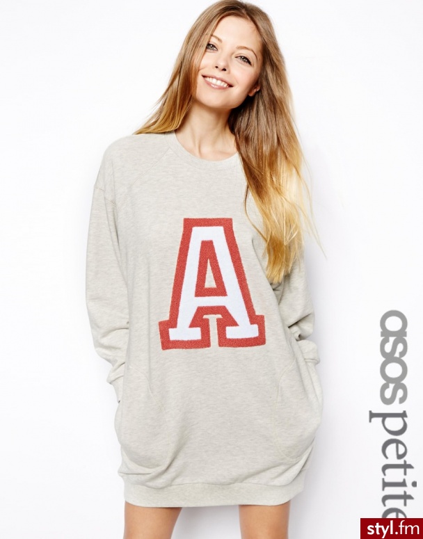 Do kupienia: http://yosh.pl/product/asos/asos-petite-asos-petite-sweatshirt-dress-with-a-applique/4097759/ - Bluzy Ciuchy Moda