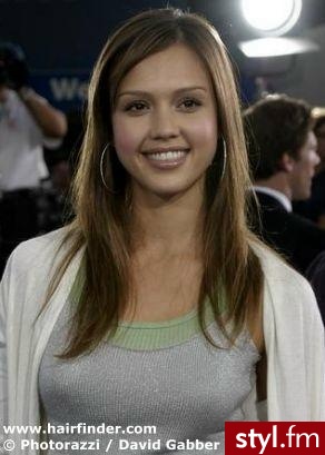 Jessica Alba. Jessica Alba - Długie Fryzury