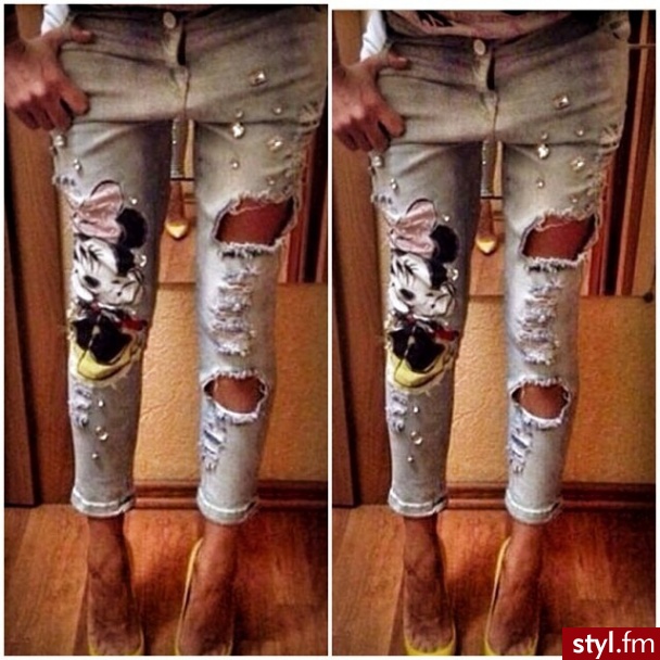 Jeansy Spodnie Moda