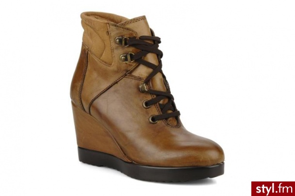 Eden PÓŁBUTY I BOTKI PAPALIE BY EDEN (Brązowy) - Botki Buty Moda