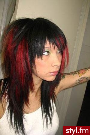EMO Alternatywne Średnie Fryzury