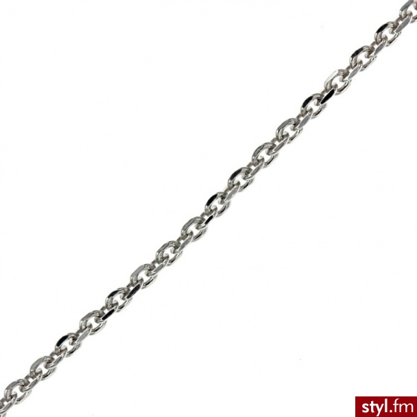 Srebrny Łańcuszek Ankier 60 cm; ? 1 mm CDI-ŁAŃ-0020 - Łańcuszki Biżuteria Moda