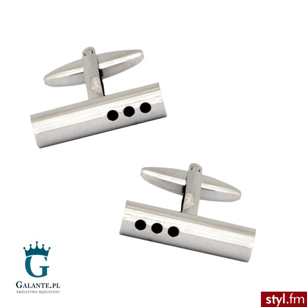 Galante Spinki do mankietów SD-1309 (srebrny) - Opaski i spinki Dodatki Moda