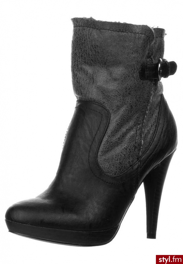 Even&Odd Botki czarny - Botki Buty Moda