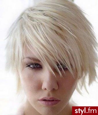 Blond Rozpuszczone Proste z grzywką Na co dzień Krótkie Fryzury