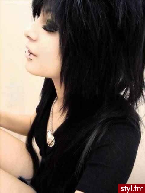 EMO Alternatywne Średnie Fryzury