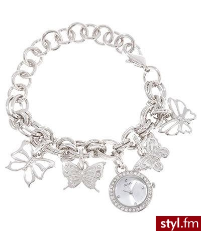 Piękna i delikatna bransoletka Guess z kryształkami od Swarovskiego, wykonana z najczystszego srebra. Cena: $110 - Pozostałe Dodatki Moda