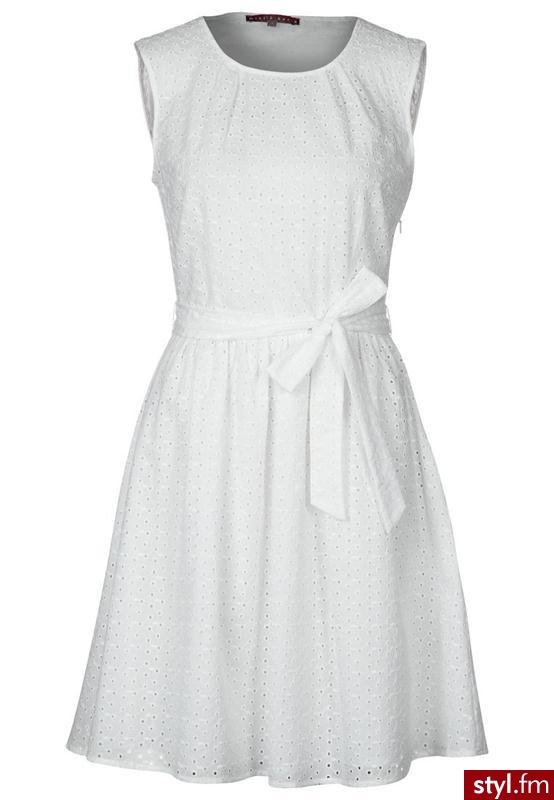 mint&berry Sukienka letnia biały - Pozostałe Sukienki Moda