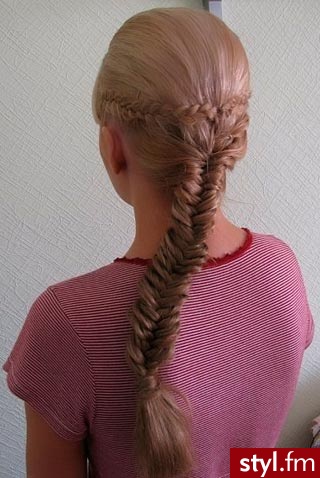 Blond Warkocze Proste Na co dzień Długie Fryzury