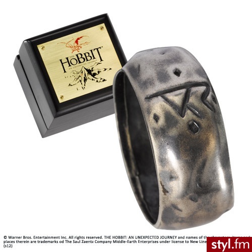 The Noble Collection Pierścień Thorina z filmu Hobbit - srebrny (nob1317_13) - Wisiorki Biżuteria Moda