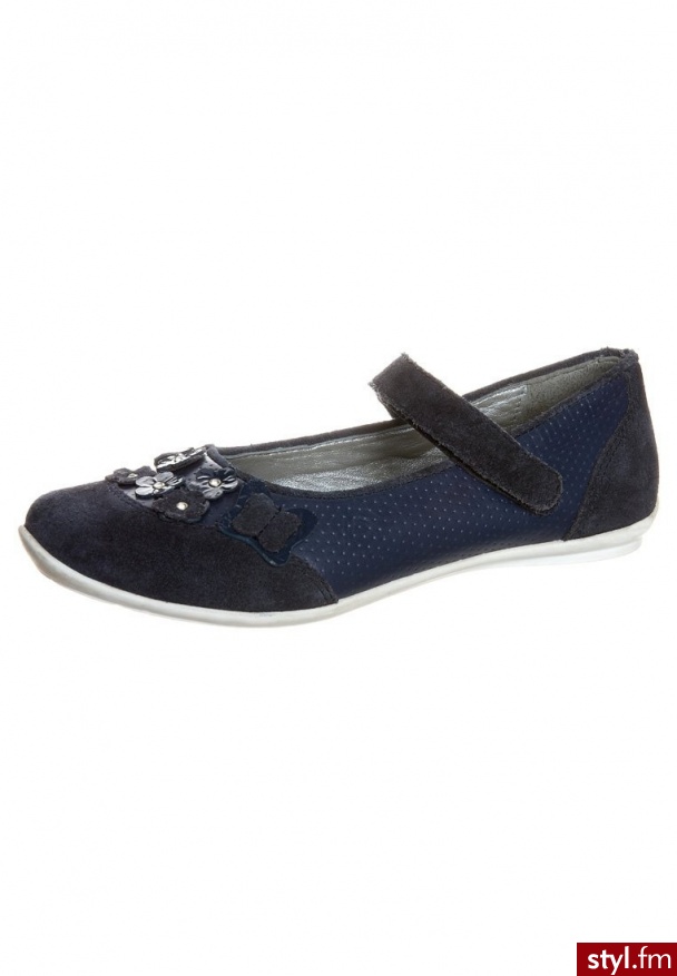 fullstop. Baleriny z zapięciem niebieski - Balerinki Buty Moda