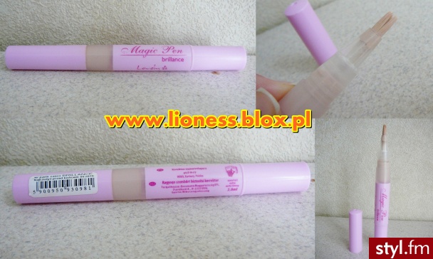 Recenzję tego produktu znajdziecie we FILMIKU: http://www.youtube.com/watch?v=WwzU7wL_rpo jak i w NOTCE NA BLOGU: http://lioness.blox.pl/2013/09/RECENZJA-Korektoru-pod-oczy-Magic-Pen-Brillance-z.html - Kosmetyki