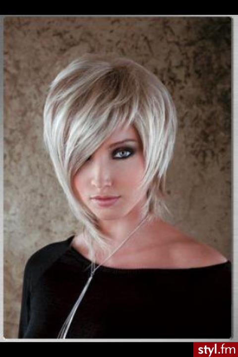 Blond Rozpuszczone Proste Na co dzień Krótkie Fryzury