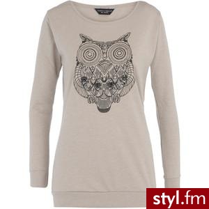 Mink owl print sweater - Dorothy Perkins - Polyvore. Pobrano ze strony: http://www.polyvore.com/mink_owl_print_sweater/thing?id=21354826 - Pozostałe Ciuchy Moda