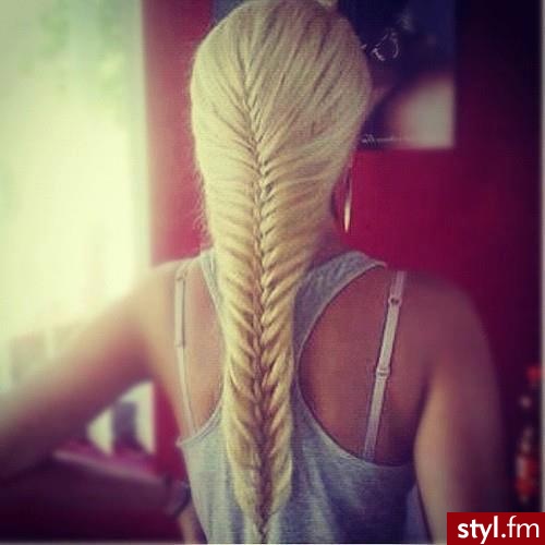 Blond Warkocze Proste Na co dzień Długie Fryzury