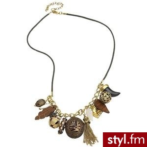 Brown elephant charm necklace - Debenhams - Polyvore. Pobrano ze strony: http://www.polyvore.com/brown_elephant_charm_necklace/thing?id=6682866 - Pozostałe Dodatki Moda