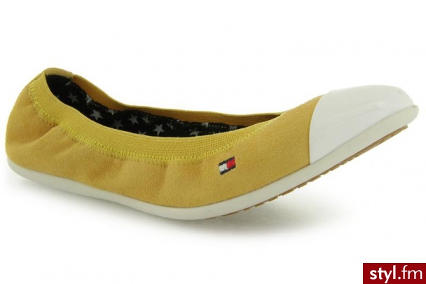 Tommy Hilfiger DAHLIA 5C SUPER LEMON - Balerinki Buty Moda