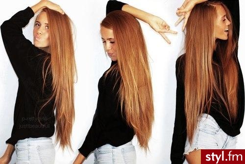 Blond Rozpuszczone Proste Na co dzień Długie Fryzury