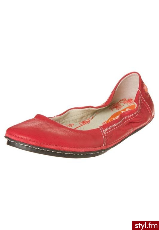 Softinos OLGA Baleriny czerwony - Balerinki Buty Moda