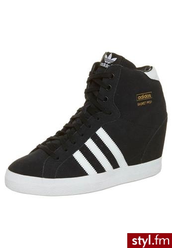 adidas Originals BASKET PROFI HEEL Botki na koturnie czarny (G95650) - Botki Buty Moda