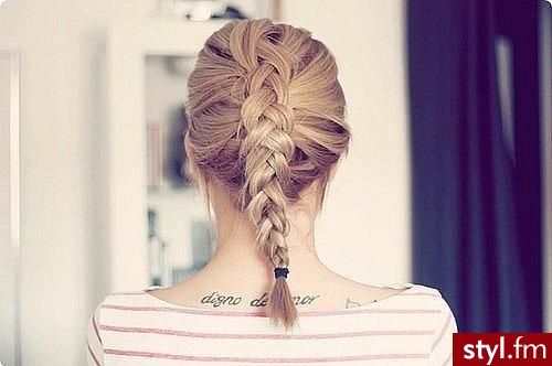 Blond Warkocze Proste Na co dzień Długie Fryzury