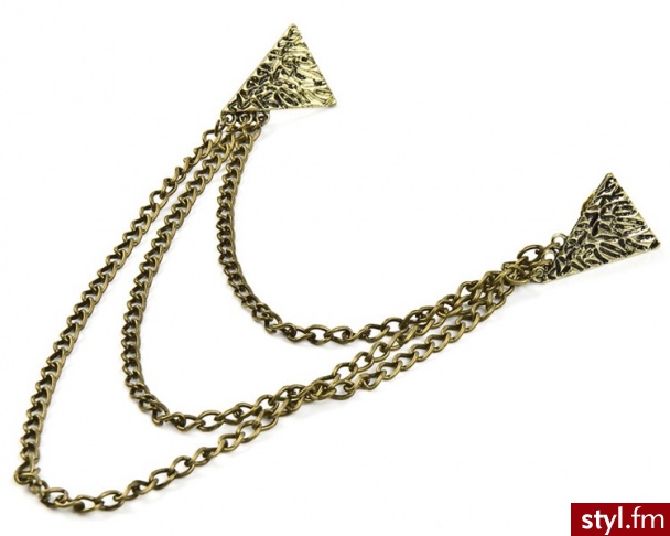 Iloko KLIPS DO KOŁNIERzYKA VINTAGE TRINGLE - Broszki Biżuteria Moda