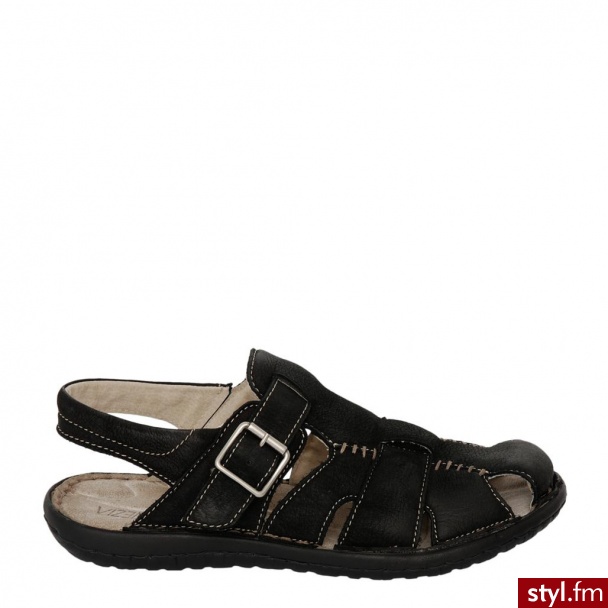 Venezia SANDAŁY MĘSKIE 358108 NERO - Sandały Buty Moda