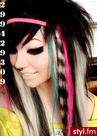 EMO Alternatywne Średnie Fryzury