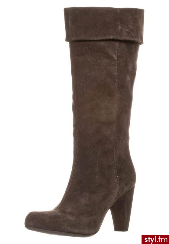 Pier One Kozaki  brązowy - Kozaki Buty Moda