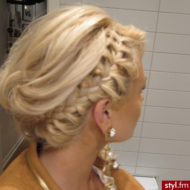 Blond Warkocze Proste Na co dzień Krótkie Fryzury
