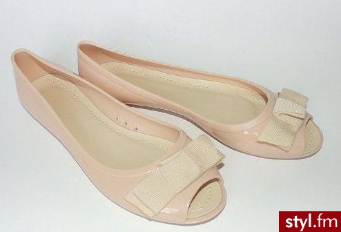 baleriny nude - Pozostałe Buty Moda