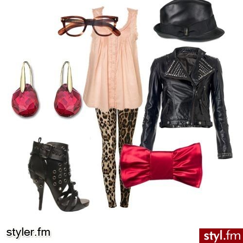 Wiosenne zestawienie Carmelowej. Skóra, świeki, trochę słodkośći, wayfarery- czyli same trendy 2010 :D - Styler