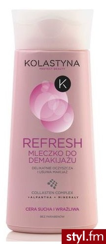 KOLASTYNA Refresh Mleczko do demakijażu twarzy cera sucha i wrażliwa 200 ml - Emu Buty Moda