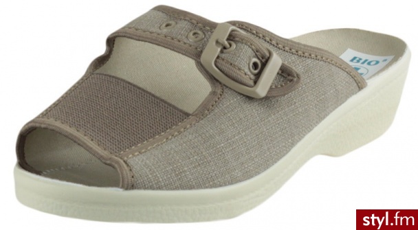 Adanex Klapki 16510 Beżowe - Klapki Buty Moda
