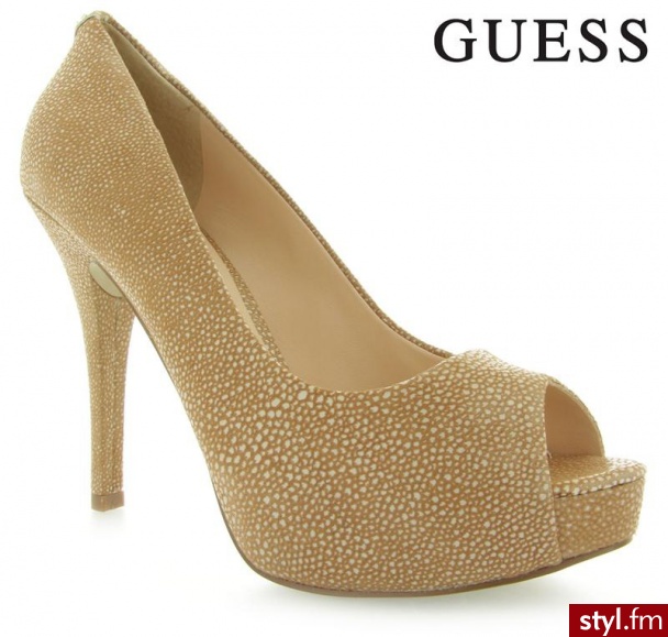 Guess HELENA3 SPUNTATO OPEN TOE LE BEIGE - Czółenka Buty Moda