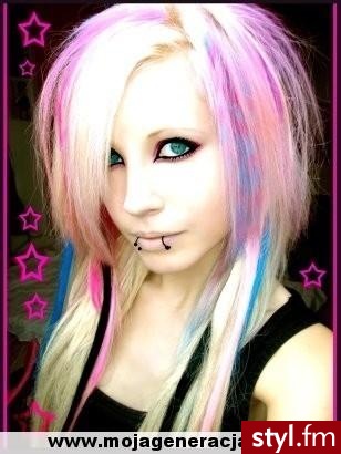 EMO Alternatywne Średnie Fryzury
