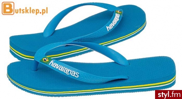 HAVAIANAS BUTY BRASIL LOGO AZUL SKY SKY BLUE 4110850-0036 - Klapki Buty Moda