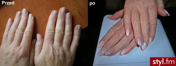 Przedłużanie   efekt syrenki - Migdałki Żel Paznokcie
