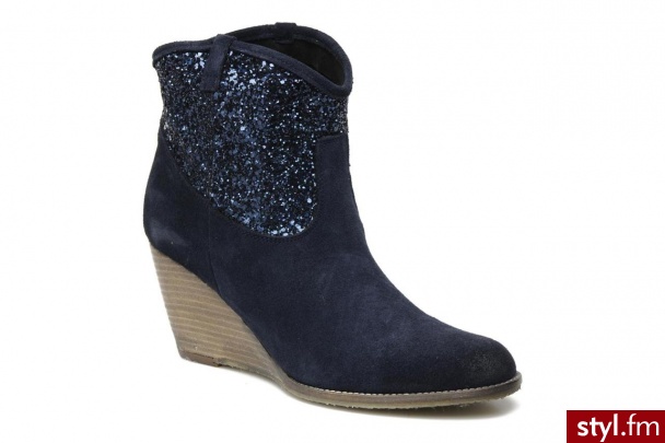 Méliné Półbuty i botki Minau by (Niebieski) - Botki Buty Moda