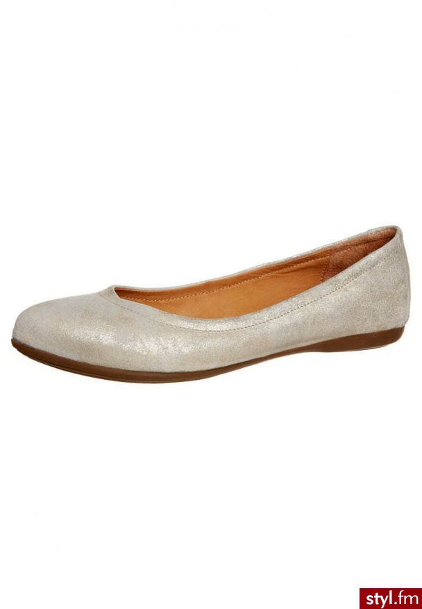 Zign Baleriny srebrny - Balerinki Buty Moda